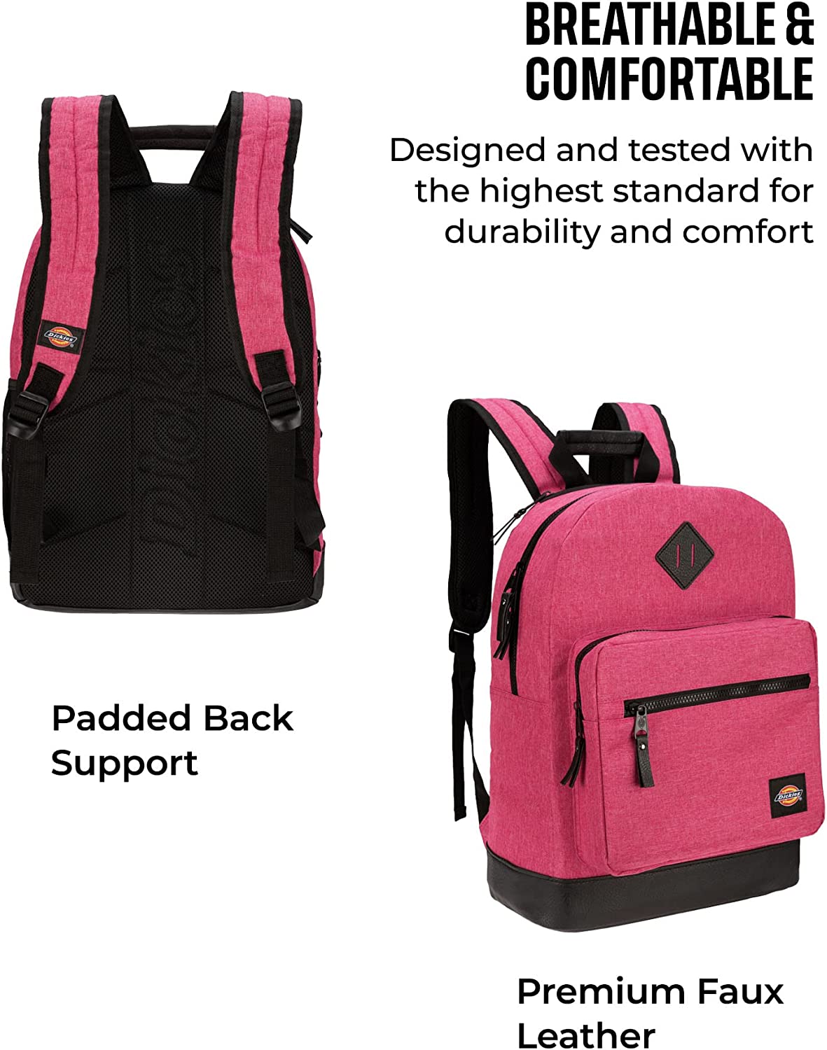 Dickies Signature Backpack for School Classic Logo Water Resistant Casual Daypack for Travel Fits 15.6 Inch Notebook - Image 3